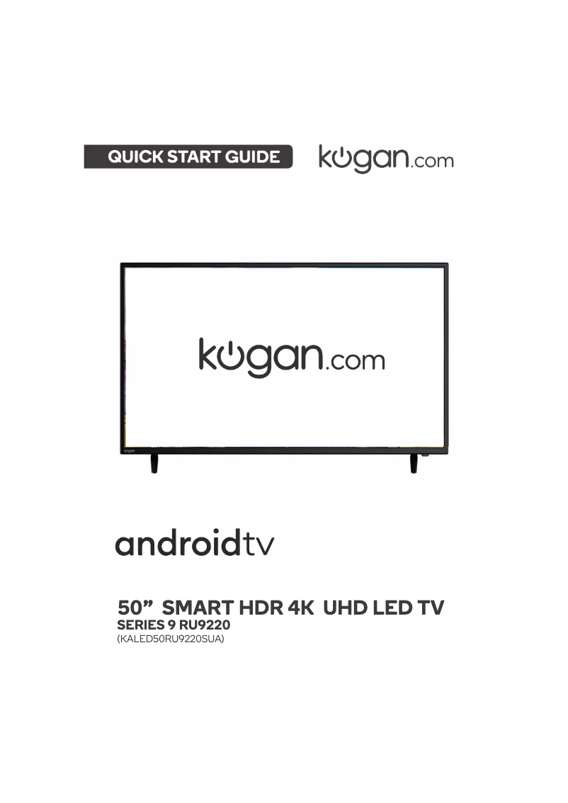 Page 1 de la notice Manuel utilisateur Kogan Series 9 RU9220