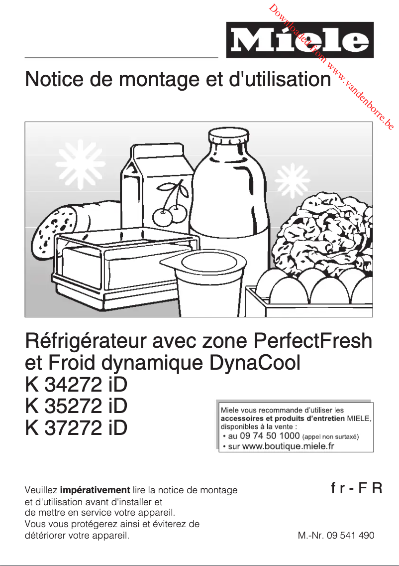 Page n°1 - Manuel utilisateur Miele K 34272 ID