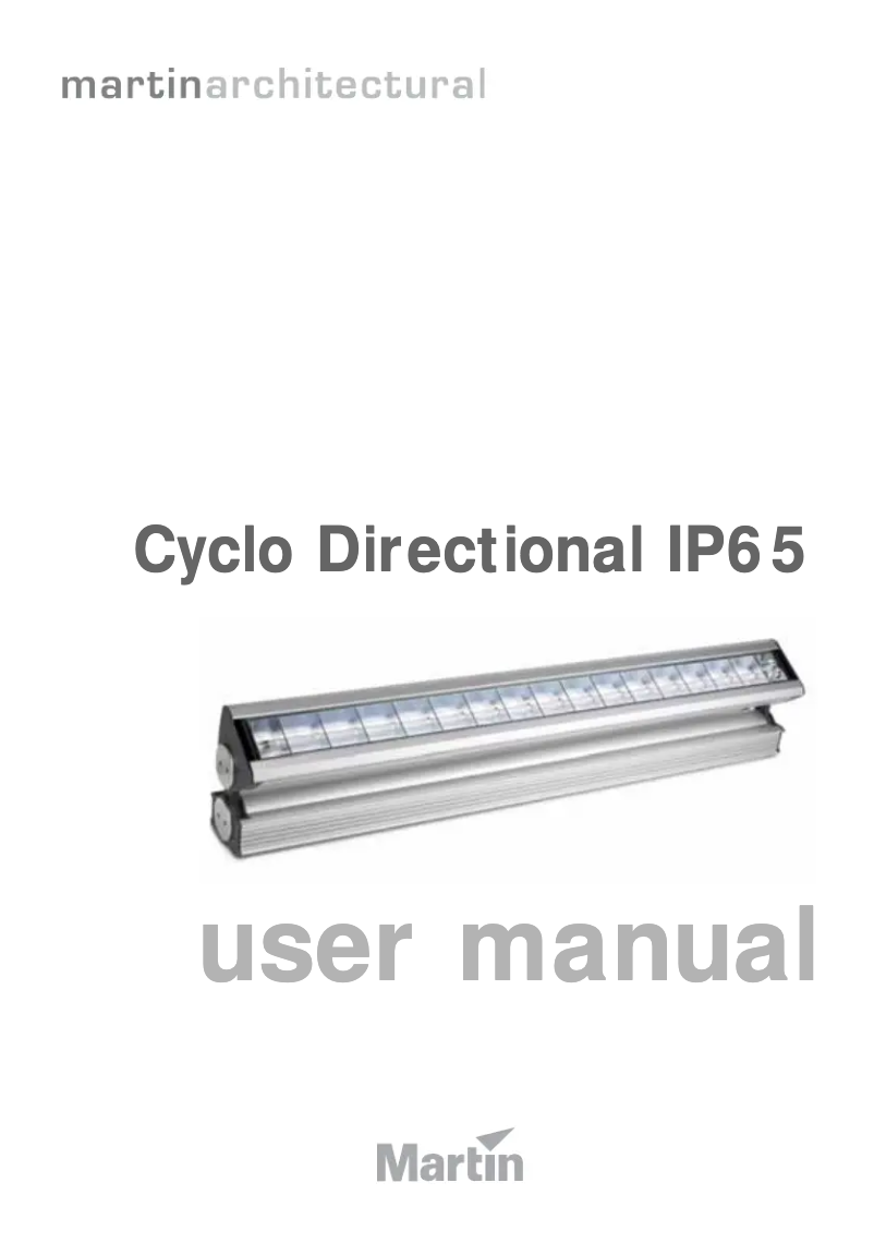Page 1 de la notice Manuel utilisateur Martin Cyclo Directional IP65