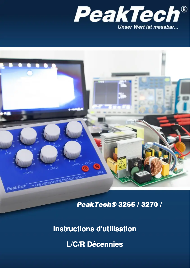 Page 1 de la notice Manuel utilisateur PeakTech 3265