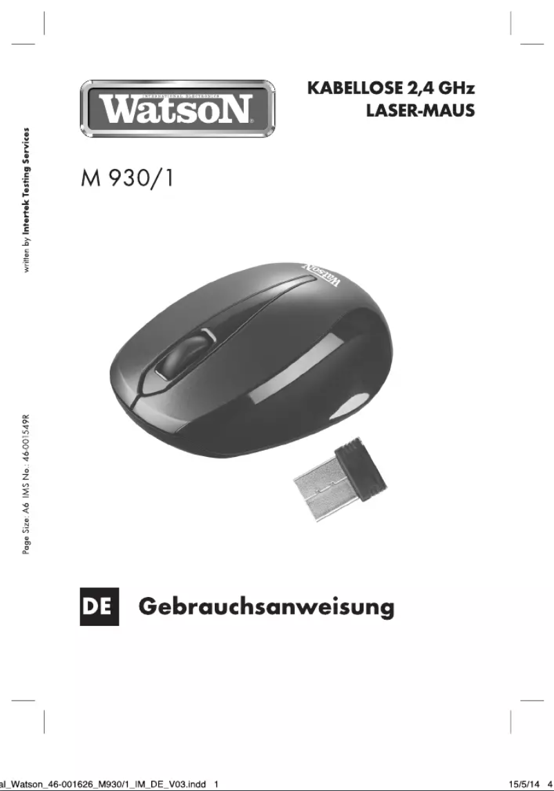 Image de la première page du manuel de l'appareil M 930/1