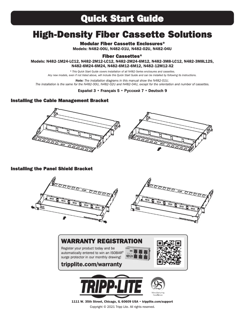 Page 1 de la notice Manuel utilisateur Tripp Lite N482-02U