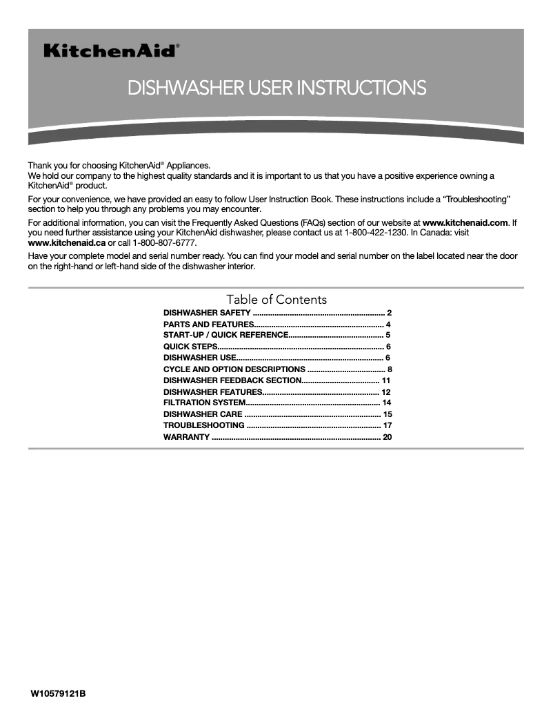 Page n°1 - Manuel utilisateur KitchenAid KDTM504EPA