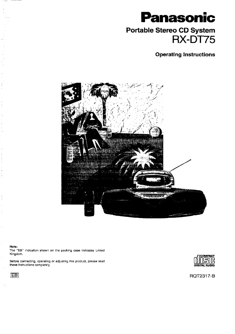 Image de la première page du manuel de l'appareil RX-DT75
