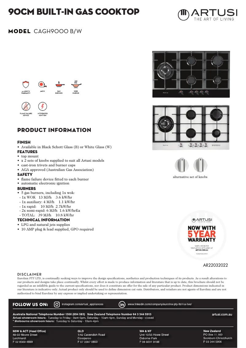 Image de la première page du manuel de l'appareil CAGH9000B