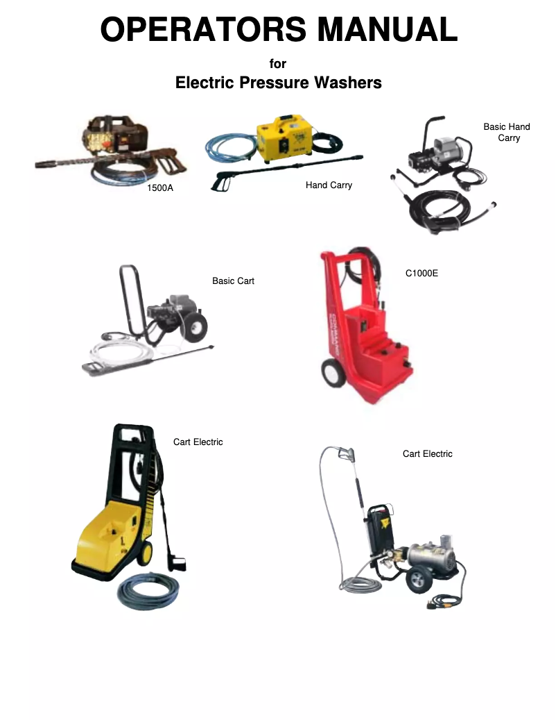 Page 1 de la notice Manuel utilisateur Cam Spray 1500ADE