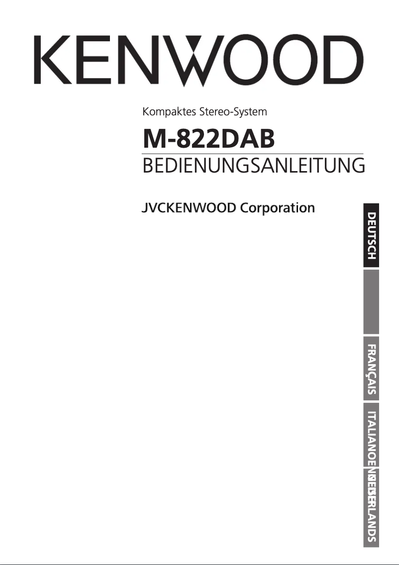 Page n°1 - Manuel utilisateur Kenwood M-822DAB