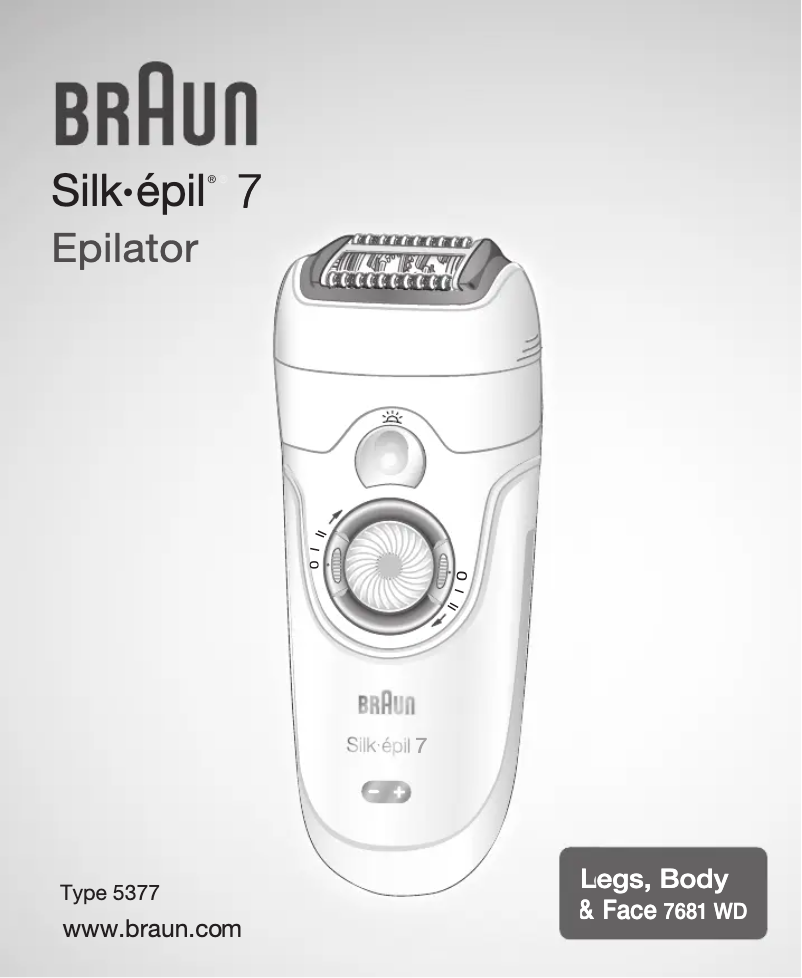 Page n°1 - Manuel utilisateur Braun Silk-epil 7 Wet & Dry 7681