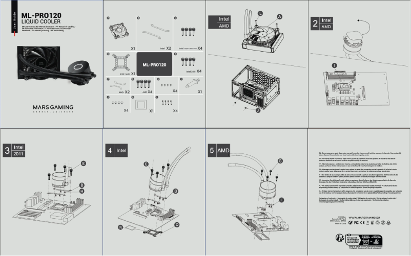 Page 1 de la notice Manuel utilisateur Mars Gaming ML-PRO120