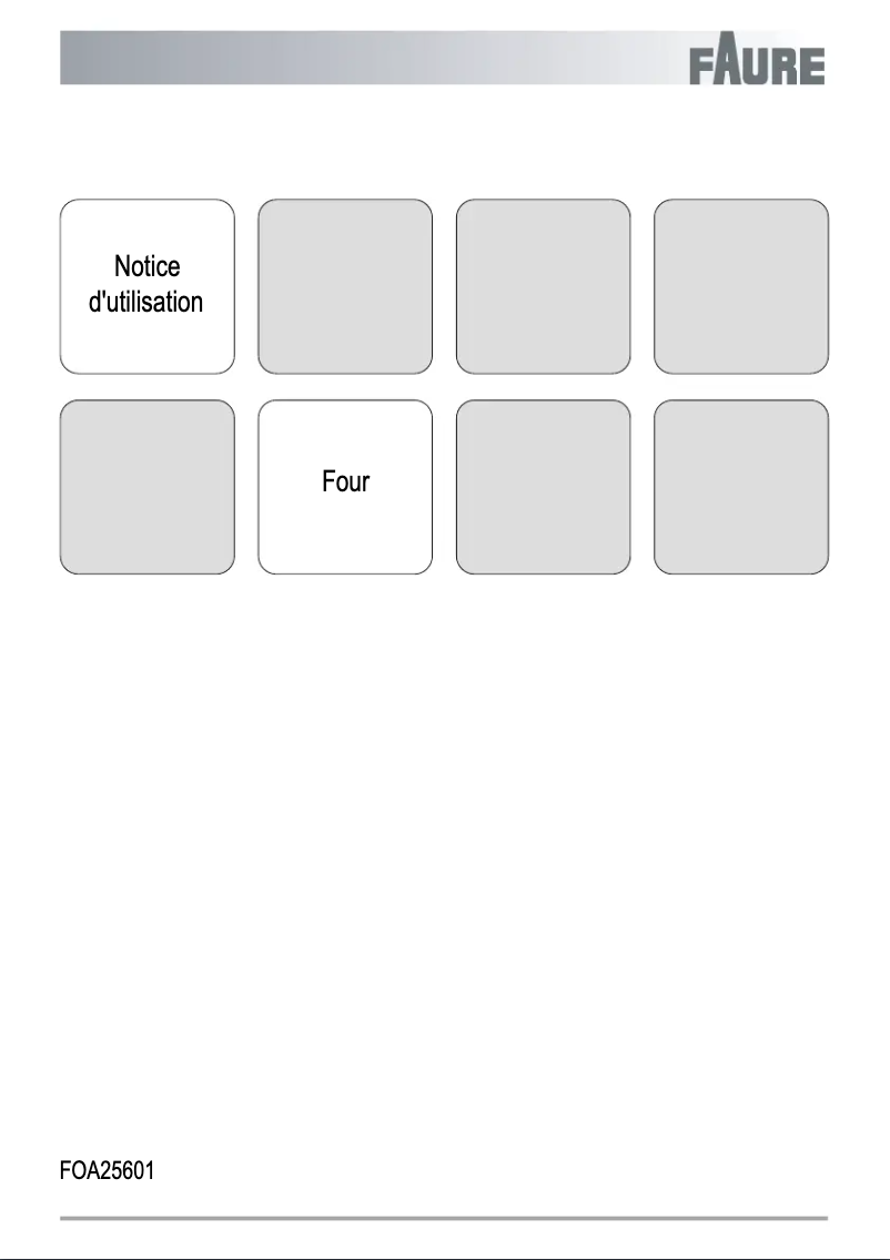 Page 1 de la notice Manuel utilisateur Faure FOA25601BK