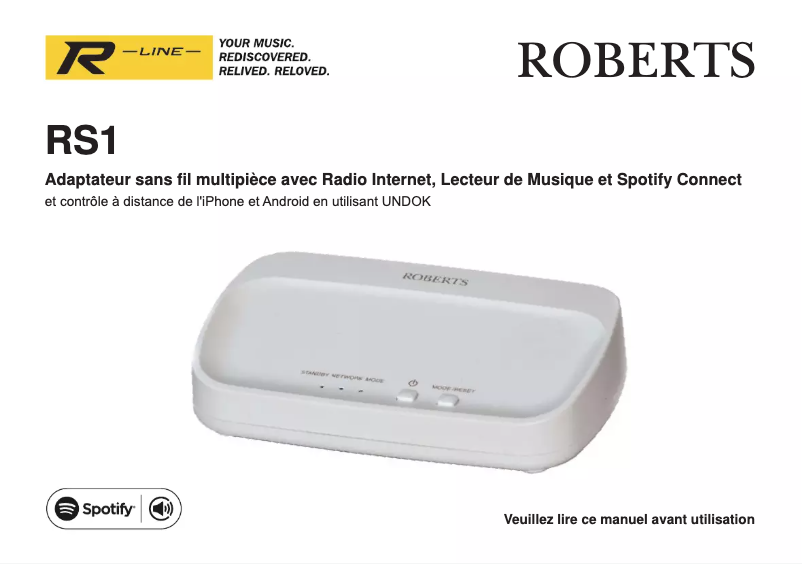 Image de la première page du manuel de l'appareil RS1
