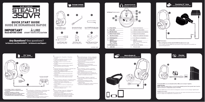 Page n°1 - Manuel utilisateur Turtle Beach Ear Force Stealth 350VR