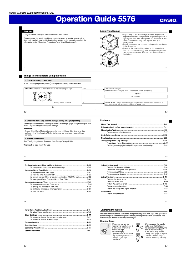 Image de la première page du manuel de l'appareil Baby-G MSG-S200G-5AER