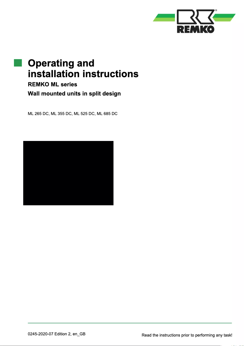 Image de la première page du manuel de l'appareil ML 685 DC