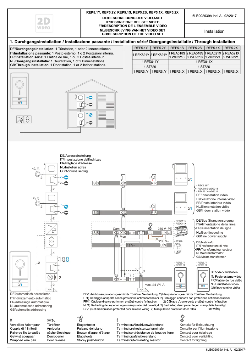 Page 1 de la notice Instructions / montage Hager REP512S