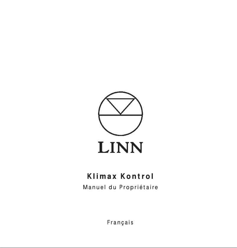 Page n°1 - Manuel utilisateur Linn Klimax Kontrol
