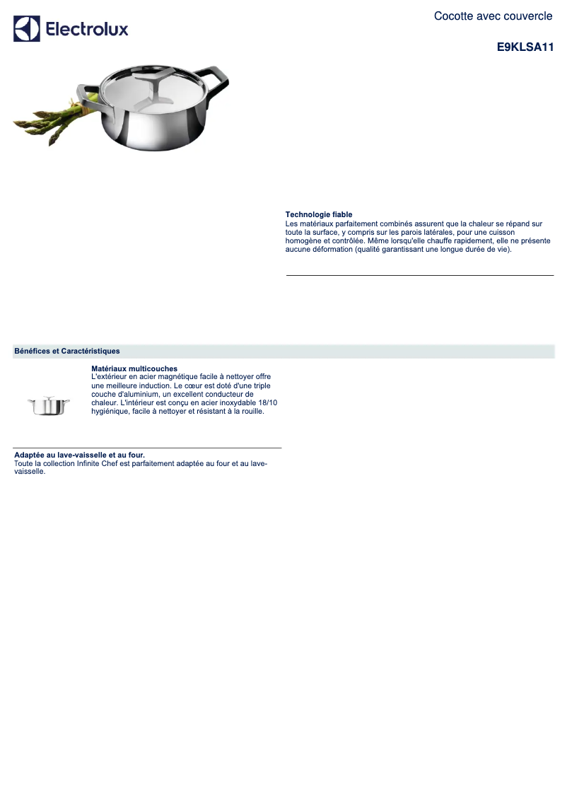 Image de la première page du manuel de l'appareil E9KLSA11
