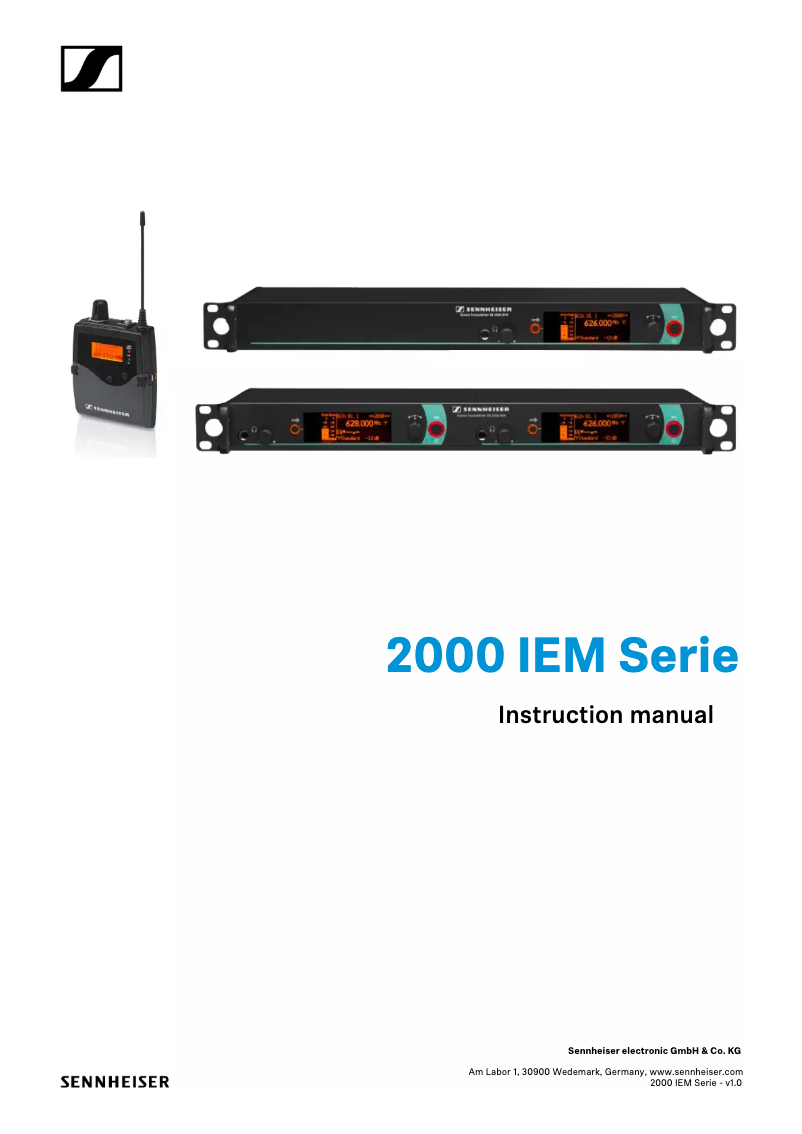 Page n°1 - Manuel utilisateur Sennheiser EK 2000 IEM