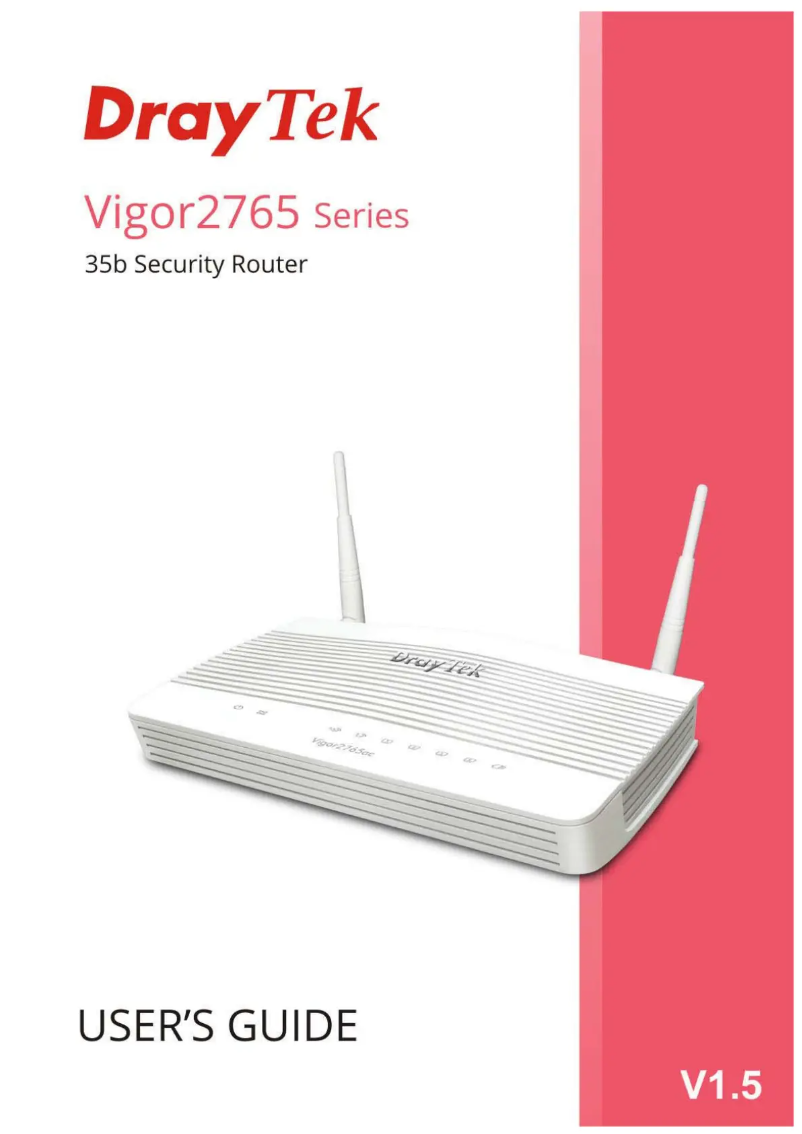 Page n°1 - Manuel utilisateur Draytek Vigor 2765Vac