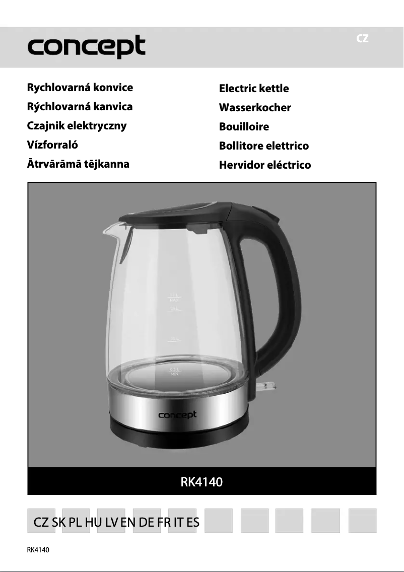 Page 1 de la notice Manuel utilisateur Concept RK4140