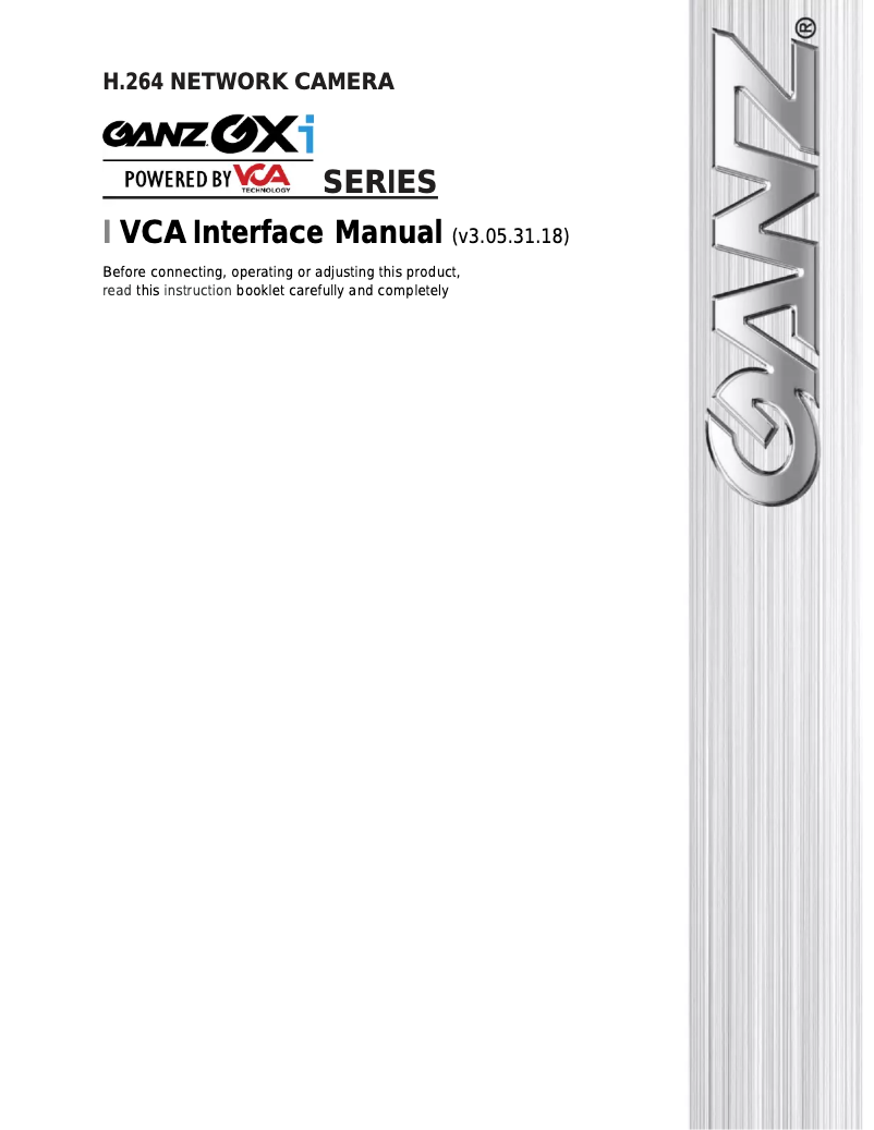 Image de la première page du manuel de l'appareil PixelPro ZN1-P4DT54