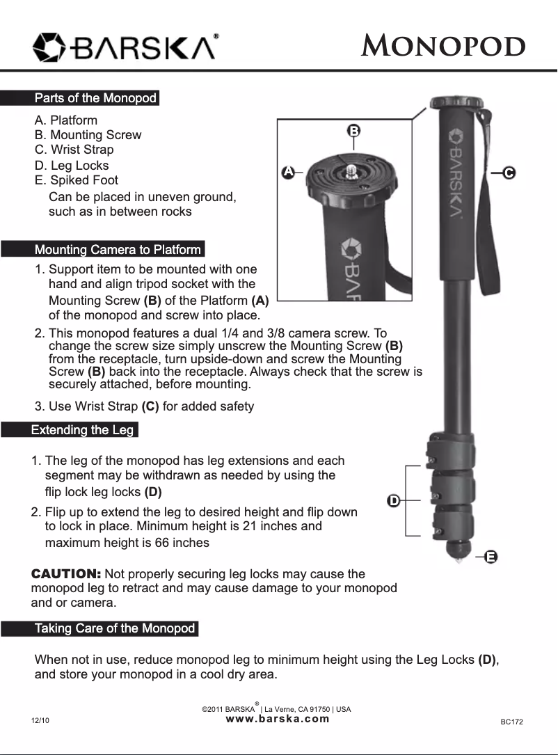 Page 1 of the manual User Manual Barska AF11598