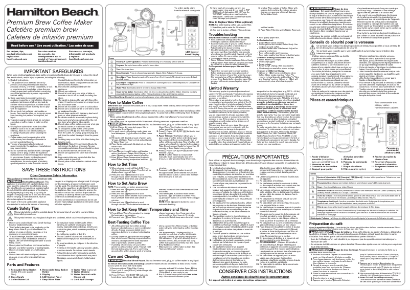 Image de la première page du manuel de l'appareil 46221