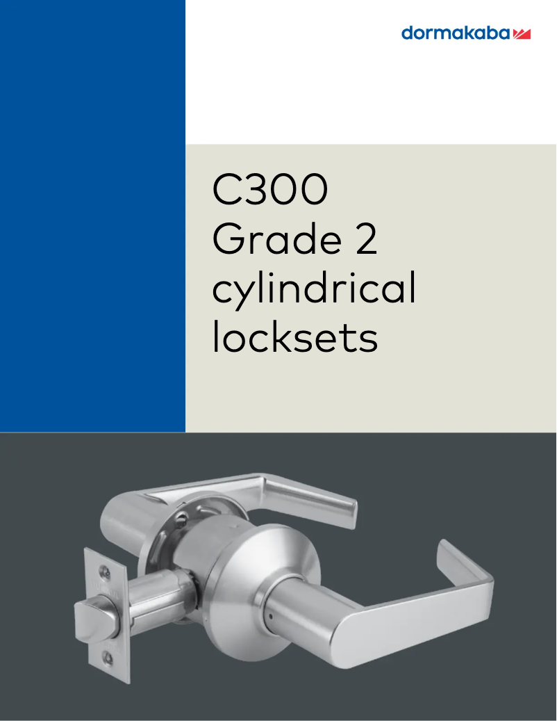 Page 1 de la notice Brochure Dormakaba C300