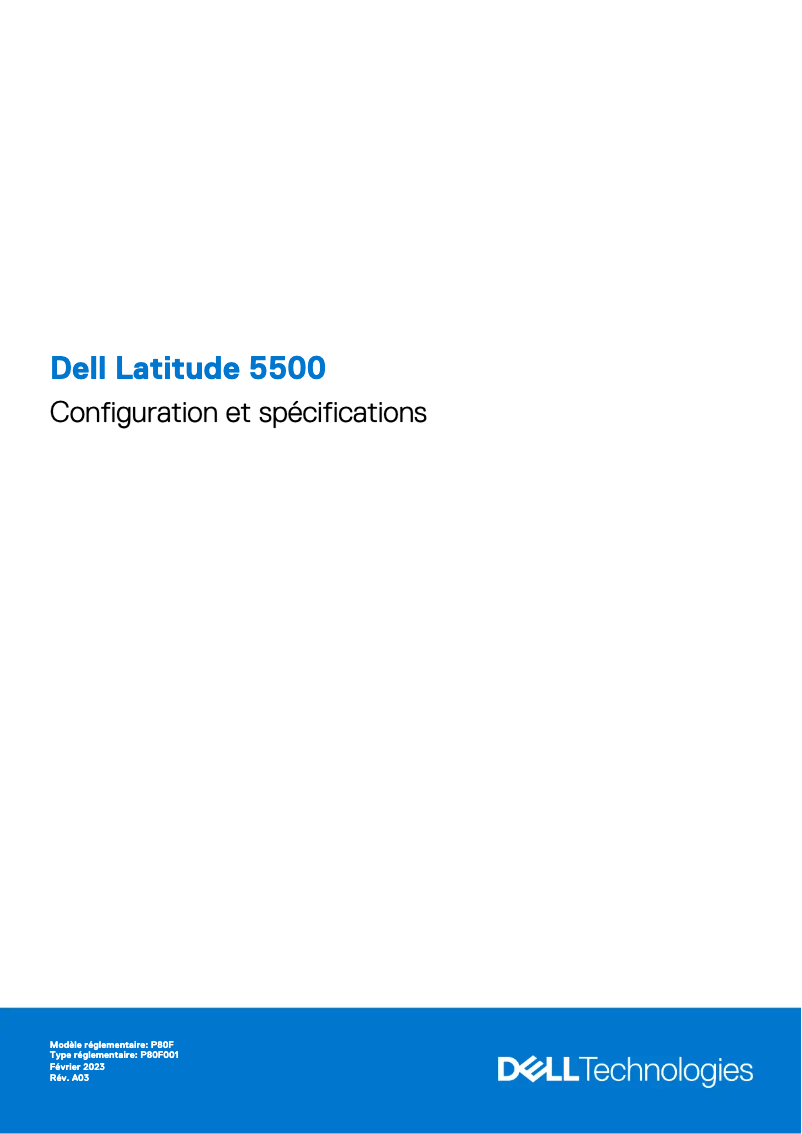 Página 1 del manual Manual de usuario Dell Latitude 5500