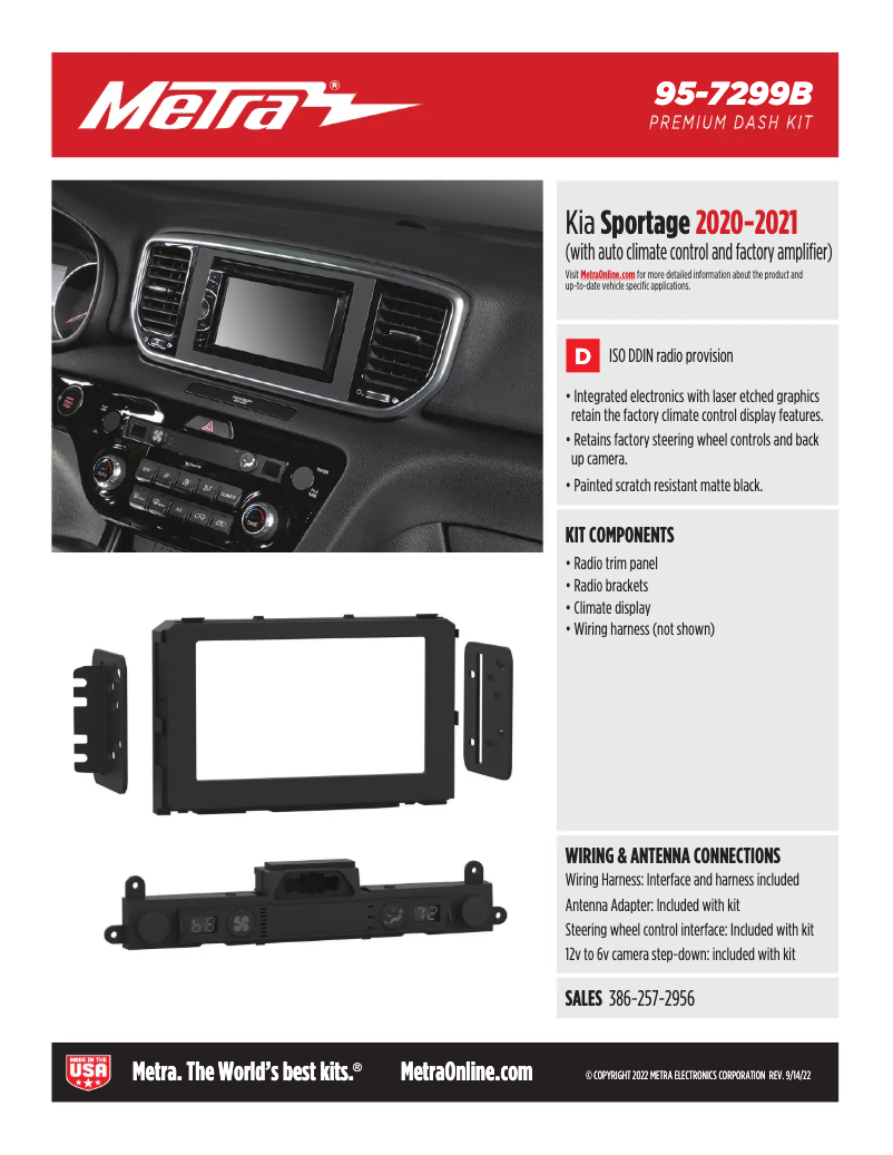 Page 1 de la notice Fiche technique AXESS 95-7299B