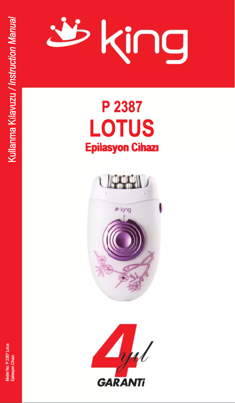 Page n°1 - Manuel utilisateur King Lotus P 2387