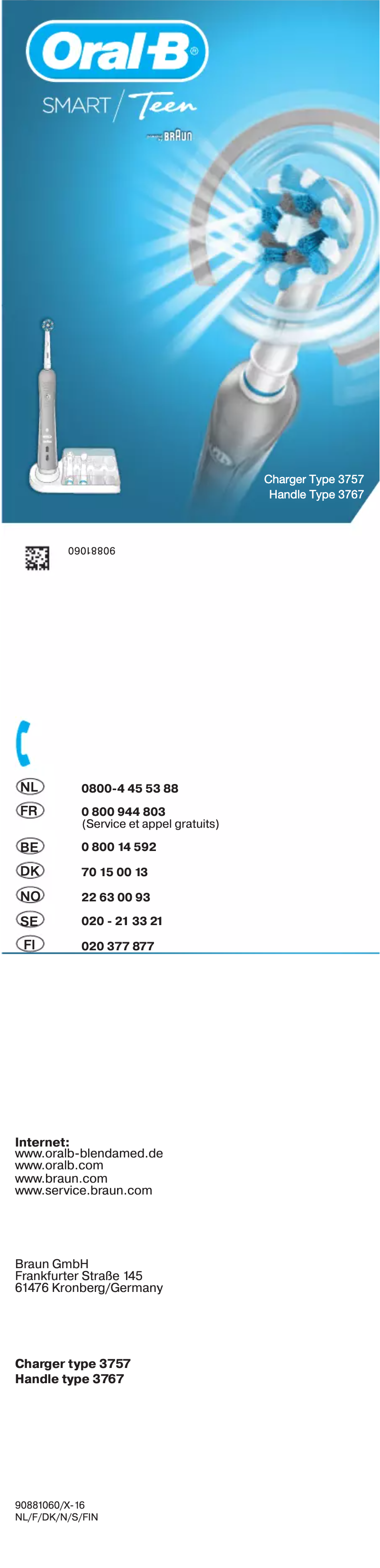 Page 1 de la notice Manuel utilisateur Oral-B Smart 4000N