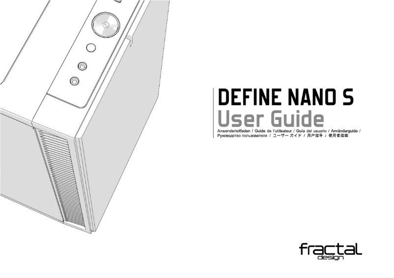 Page 1 de la notice Manuel utilisateur Fractal Design Define Nano S