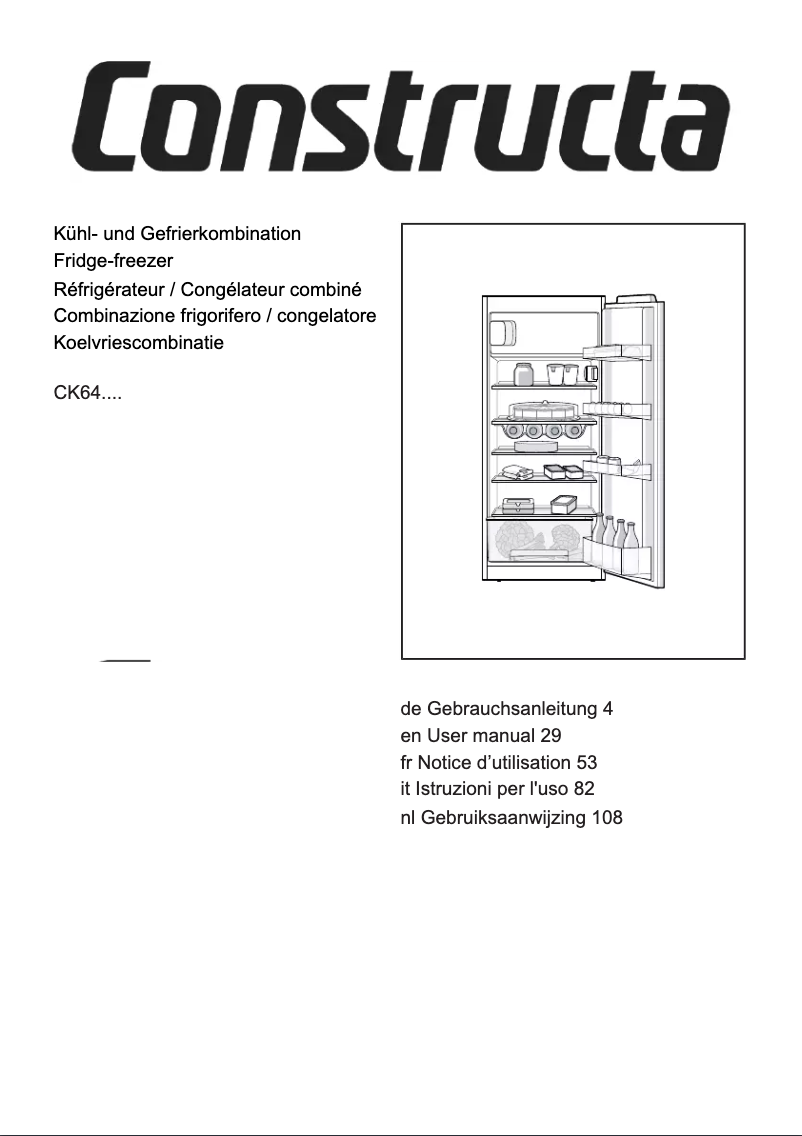Page 1 de la notice Manuel utilisateur Constructa CK642EF0