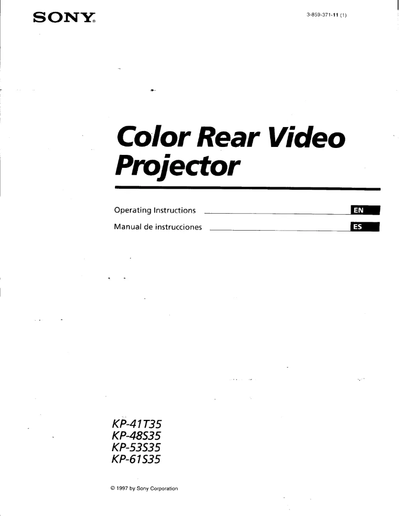 Page 1 de la notice Manuel utilisateur Sony KP-53S35