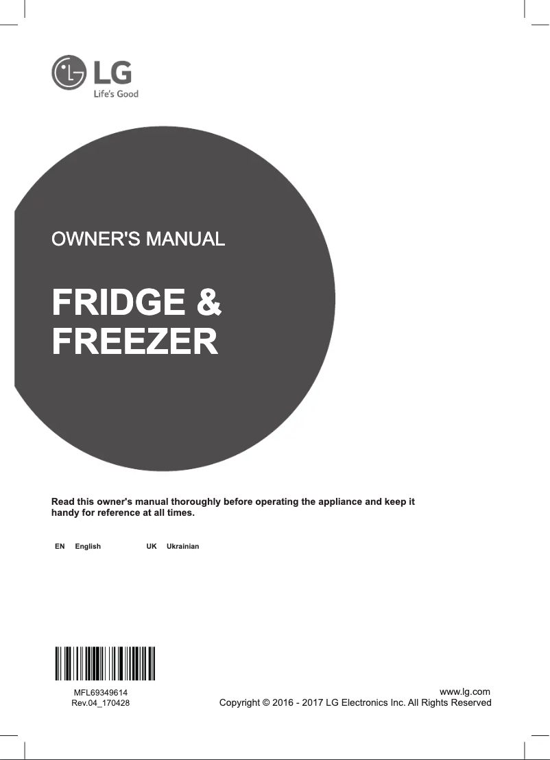 Page 1 de la notice Manuel utilisateur LG GW-B499SMGZ