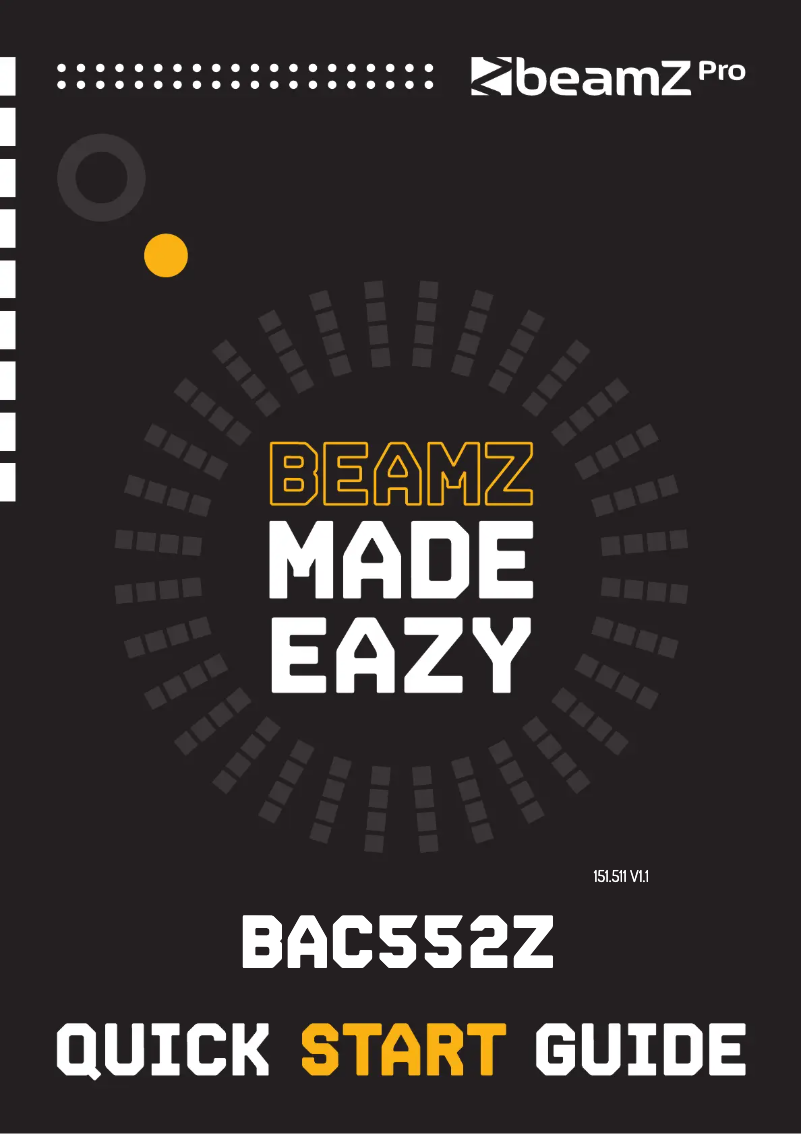 Page n°1 - Guide de démarrage rapide BeamZ BAC552Z