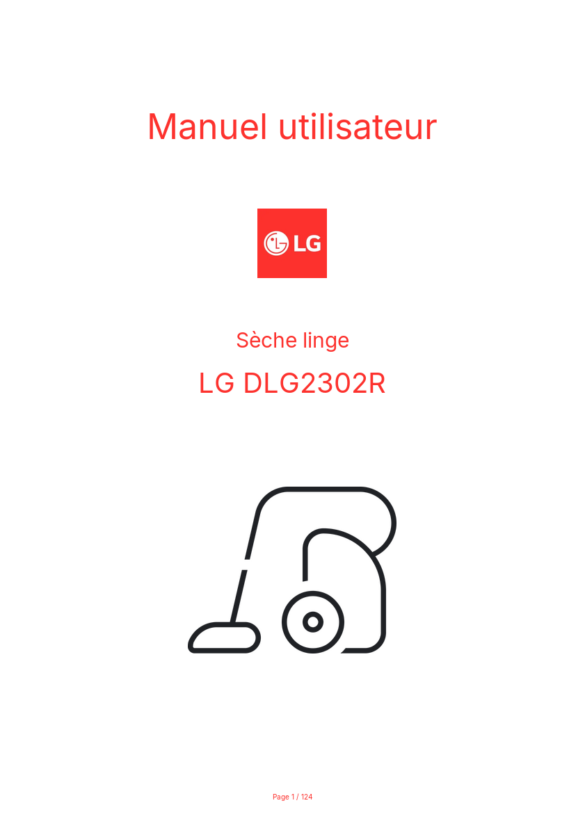 Page n°1 - Manuel utilisateur LG DLG2302R