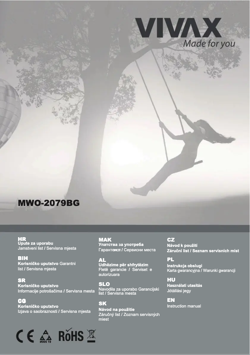 Image de la première page du manuel de l'appareil MWO-2079 BG