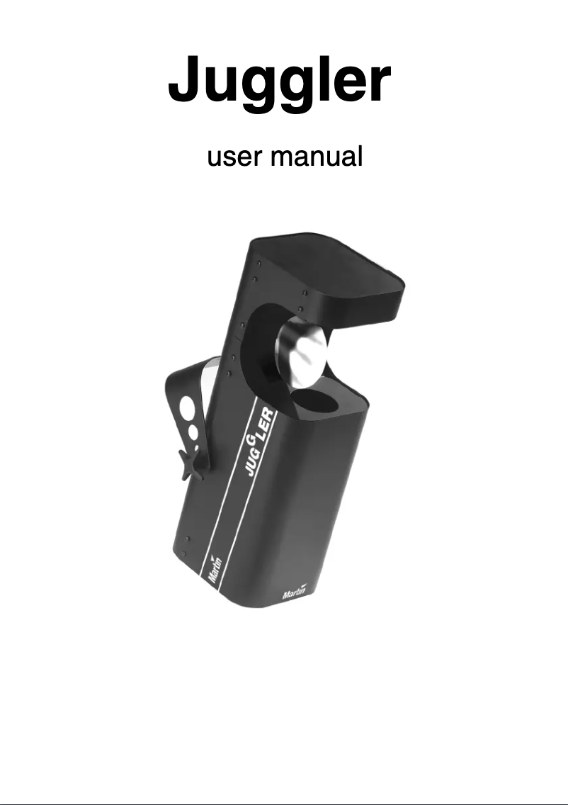 Image de la première page du manuel de l'appareil Juggler