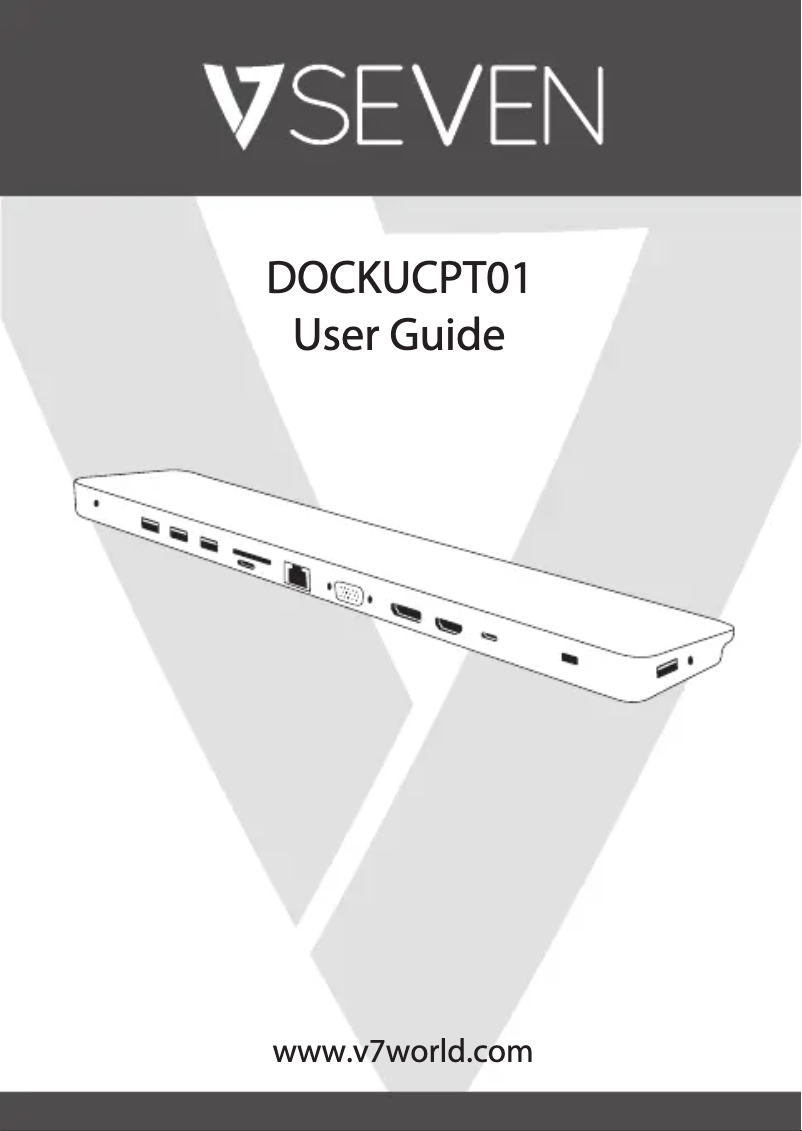 Page 1 de la notice Manuel utilisateur V7 DOCKUCPT01