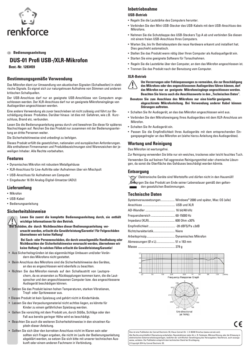 Image de la première page du manuel de l'appareil DUS-01