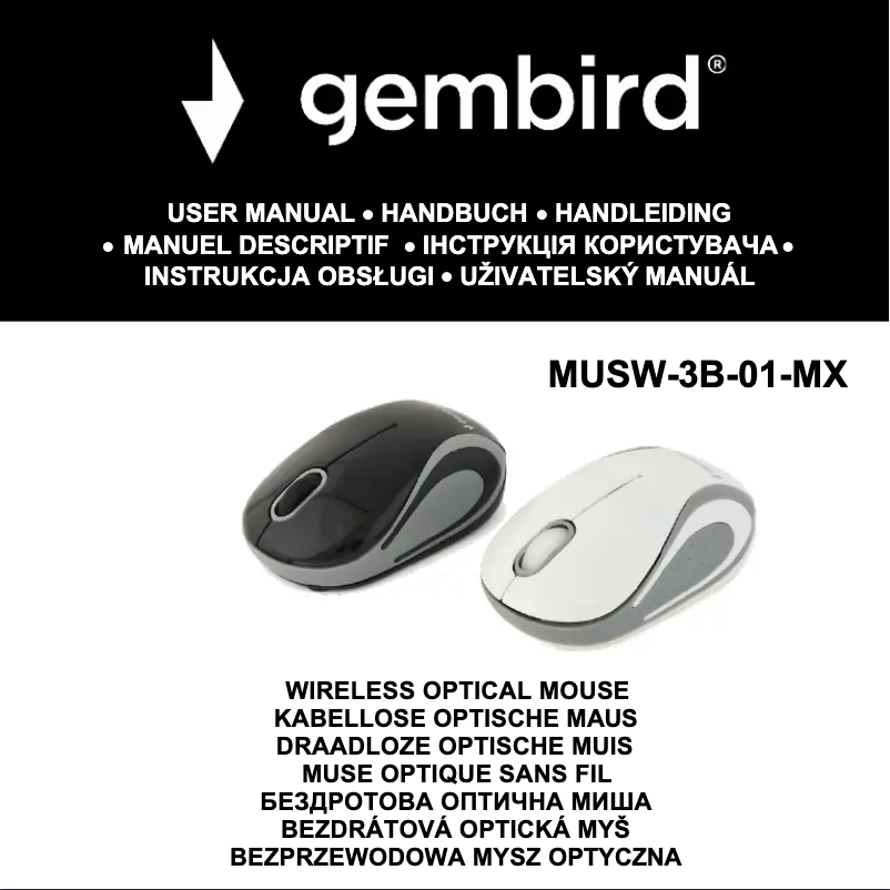 Página 1 del manual Manual de usuario Gembird MUSW-3B-01-MX