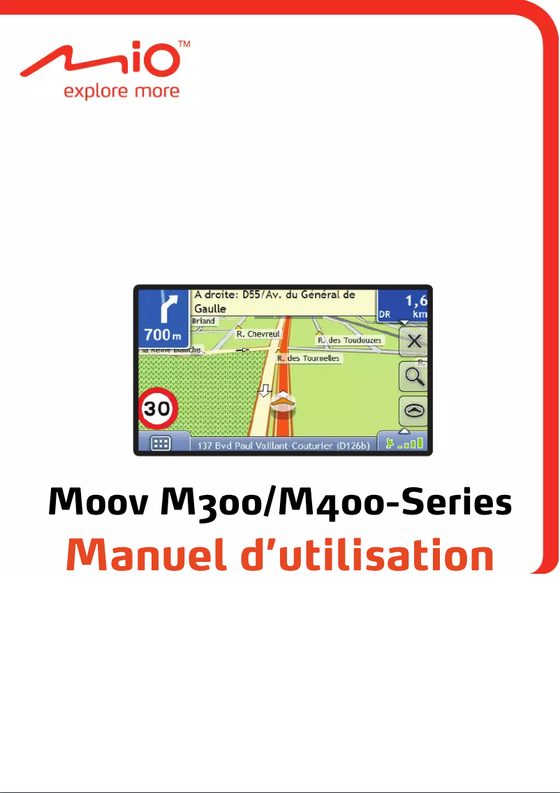Page 1 de la notice Manuel utilisateur Mio Moov M410 series