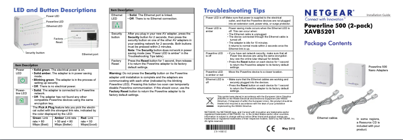Page 1 de la notice Mode d'emploi Netgear XAV5201