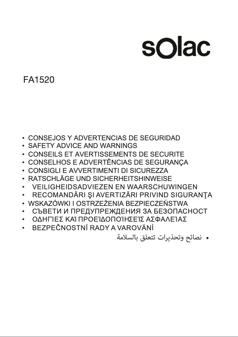 Image de la première page du manuel de l'appareil Double FA1520