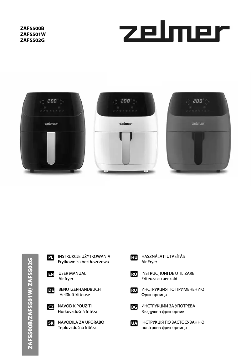 Image de la première page du manuel de l'appareil ZAF5502G