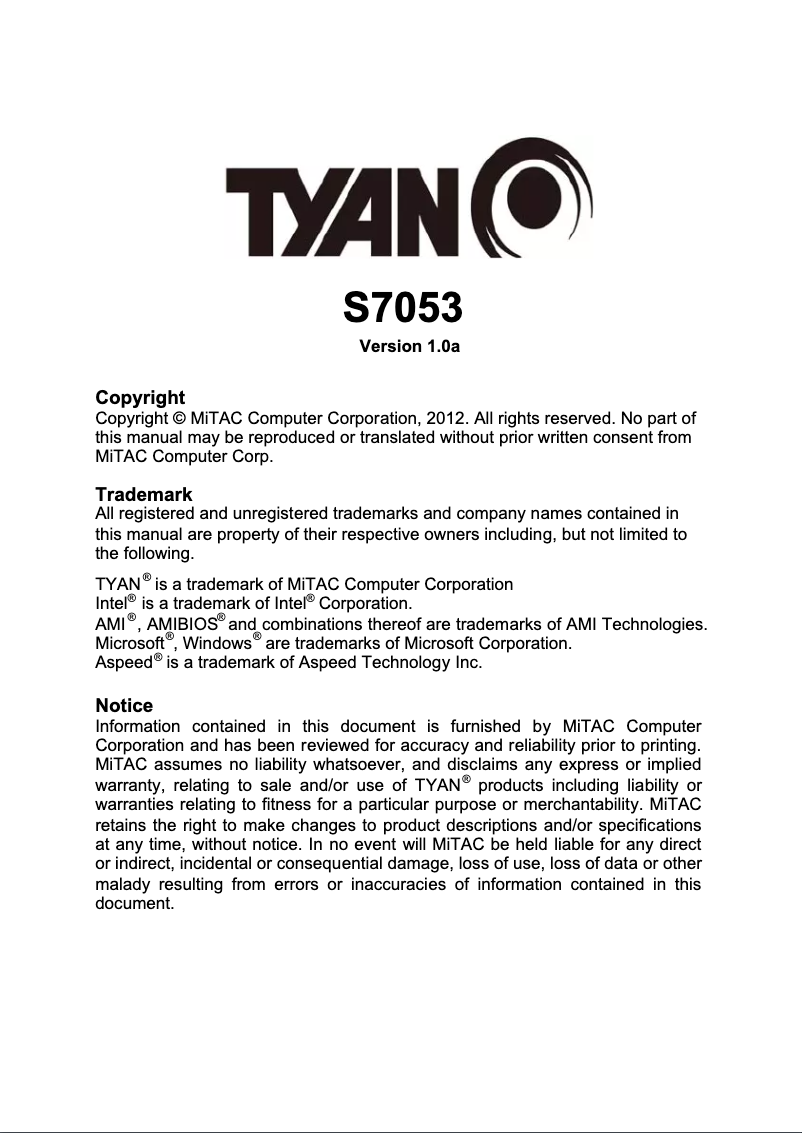 Image de la première page du manuel de l'appareil S7053