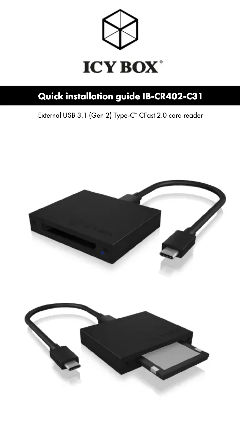 Página 1 del manual Manual de usuario Icy Box IB-CR402-C31