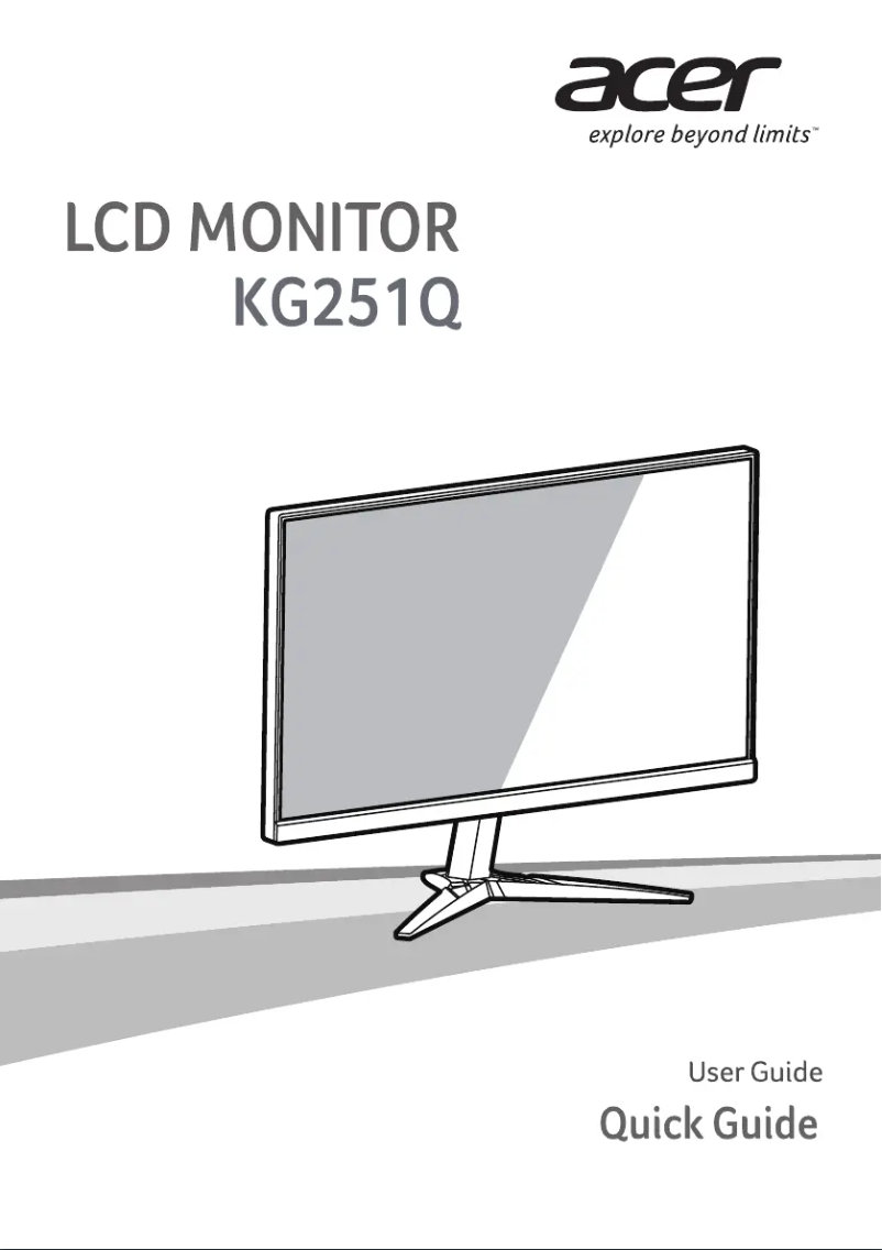 Página 1 del manual Guía de inicio rápido Acer KG251QD